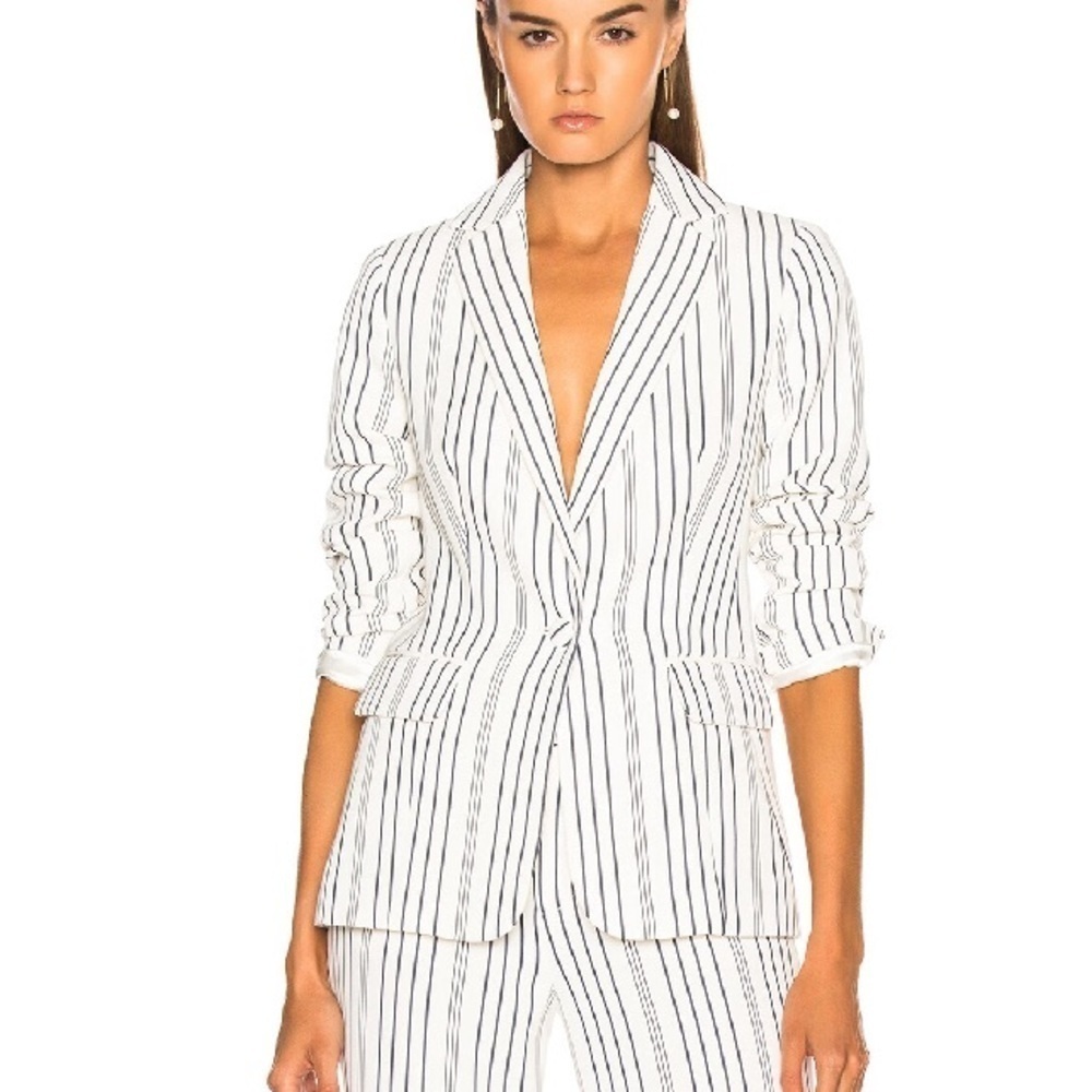 Frame True Blazer Off White Striped‎